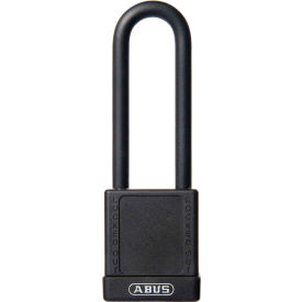 Keyed Different Lockout Padlock, Non-Conductive 3-Inch Shackle, Black,