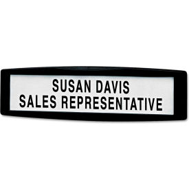 Plastic Partition Name Plate, Graphite