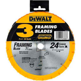 Framing Carbide Thin Kerf Circular Saw Blade, 7-1/4" Diameter, 24 TPI