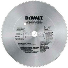Steel Hollow Ground Plywood Saw Blade, 5/8" Arbor, 7-1/4" Diameter, 140 TPI