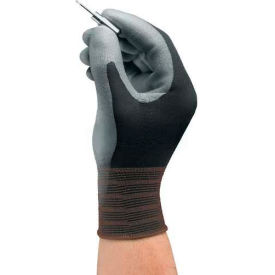 HyFlex Lite Polyurethane Coated Gloves, Size 7, Black/Gray, 1 Pair