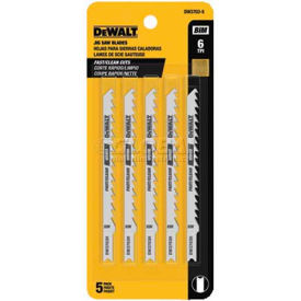 U-Shank Wood Cutting Cobalt Steel Jig Saw Blade, 4" Cut Length, 6 TPI, 5/PK