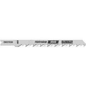 U-Shank Wood Cutting HCS Jig Saw Blade, 4" Cut Length, 6 TPI, 5/PK