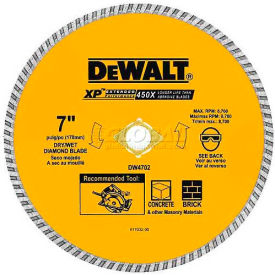 Extended Performance Turbo Diamond Blade, 7" Diameter, 8700 RPM