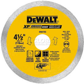 XP4 Porcelain Tile Blade, 4-1/2" Diameter, 13,300 RPM