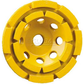 Extended Performance 2 Row Diamond Cup Grinding Wheel, 4.5" Dia, 13300 RPM