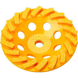 Extended Performance Turbo Diamond Cup Grinding Wheel, 5" Diameter, 12200 RPM
