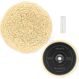 Wool Buffing Pad & Backing Pad Combo Kit, 7" Diameter, 5/8-11" Arbor, 3,000 RPM