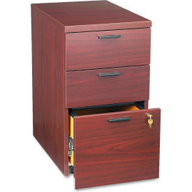 10500 Series Box/Box/File Mobile Pedestal, 15-3/4w x 22-3/4d x 28h, Mahogany