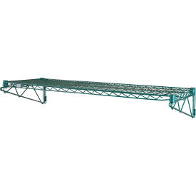 Poly-Green Adjustable Wall Mount Additional Wire Shelf Level, Starter, 24"W x 24"D