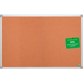 Earth Cork Board, Silver/Gray Frame, 72"W x 48"H