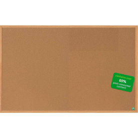 Earth Cork Board, Oak Frame, 72"W x 48"H