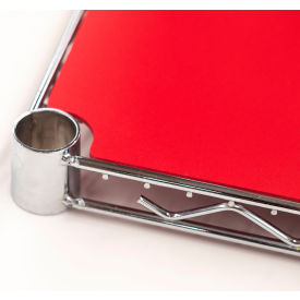 PVC Shelf Liner, 48"W x 24"D, Red - Package Quantity of 2