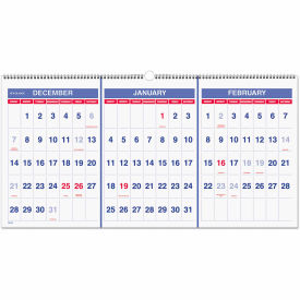 Deluxe Three-Month Reference Wall Calendar, Dec 2024 to Feb 2026