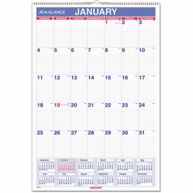 Monthly Wall Calendar with Ruled Daily Blocks, Jan to Dec, 2025