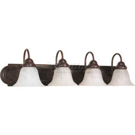 Nuvo Ballerina-4 Light Vanity & Wall, Alabaster, Old Bronze, 30"W X 7.625"H