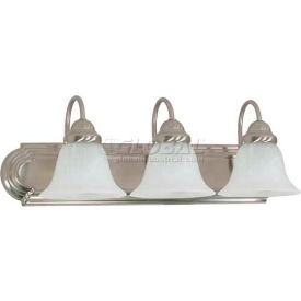60/321 Ballerina-3 Light Vanity & Wall, Alabaster, Brushed Nickel, 24"W X 7.625"H