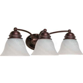 Empire-3 Light Vanity & Wall, Alabaster, Old Bronze, 20.5"W X 6.125"H