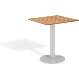 Travira 24" Square Outdoor Bistro Table - Tekwood Natural