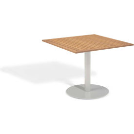 Travira 36" Square Outdoor Bistro Table - Tekwood Natural