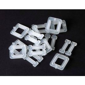 Polypropylene Strapping Plastic Buckles, 1-1/2" Max Strap Width, White, Pack of 1000