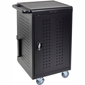 Mobile Tablet/Chromebook Charging Cart with Key Lock For 30 Devices, Black