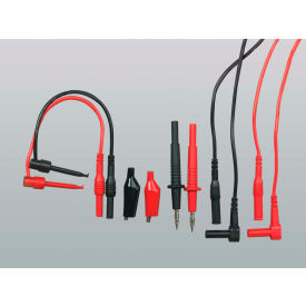 Electrical Test Lead Kit, Banana Plug, Stainless Steel, 42"L