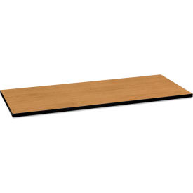 Huddle Table Top Rectangle Flat Edge 60"W x 24"D Harvest Finish
