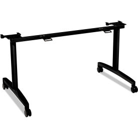 Huddle Table Flip-Top Base Kit for 24"D x 60-72"W Tops Black Finish