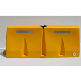 5'L Traffic Barrier, Polyethylene, Yellow