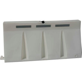 6'L Traffic Barrier, Polyethylene, Natural