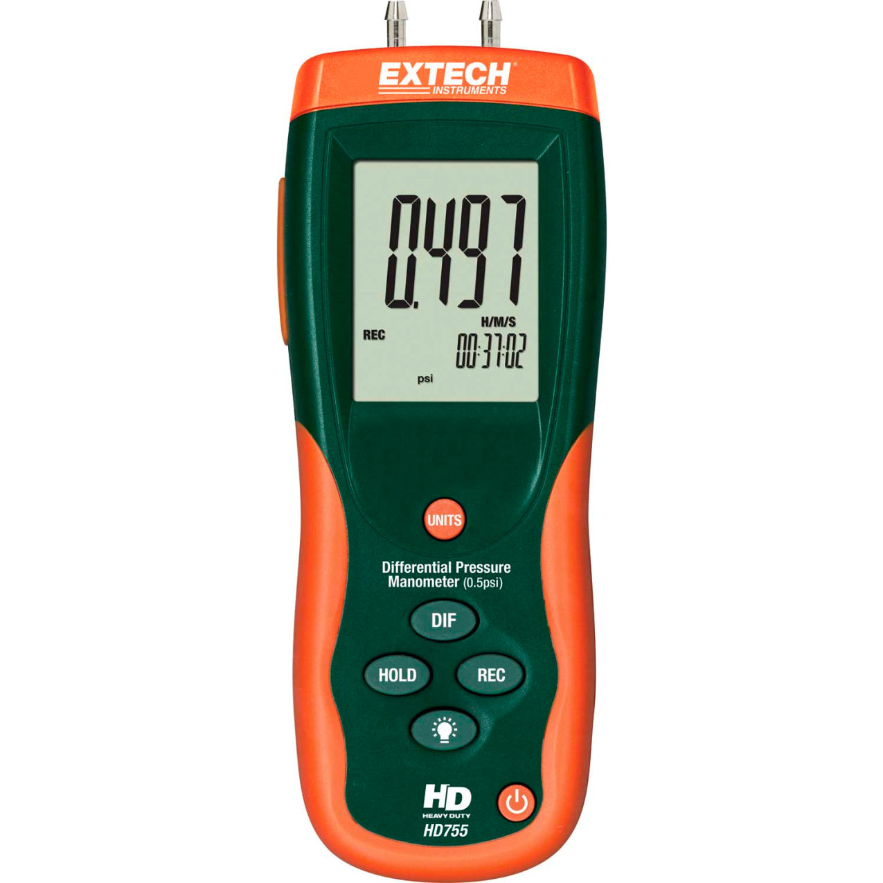 HD755 Differential Pressure Manometer, Digital, 9.8 oz.