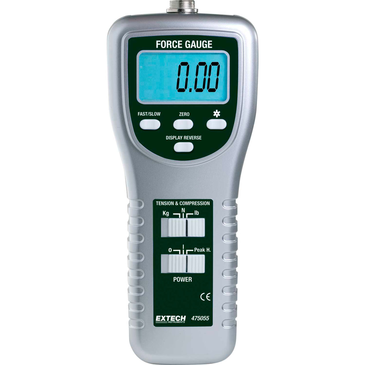 High Capacity Force Gauge, Silver/Green, RS-232, NIST Certified