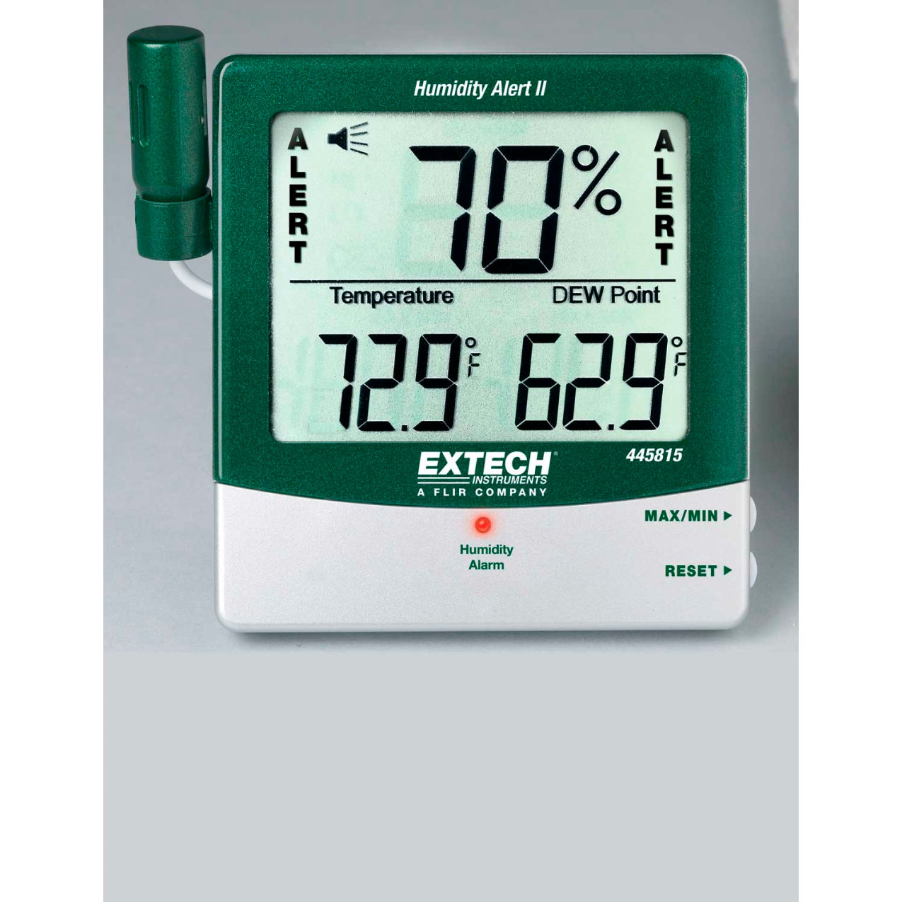 Big Digit Humidity Alert W/Remote Probe, Adjustable Sensitivity, Multi-function