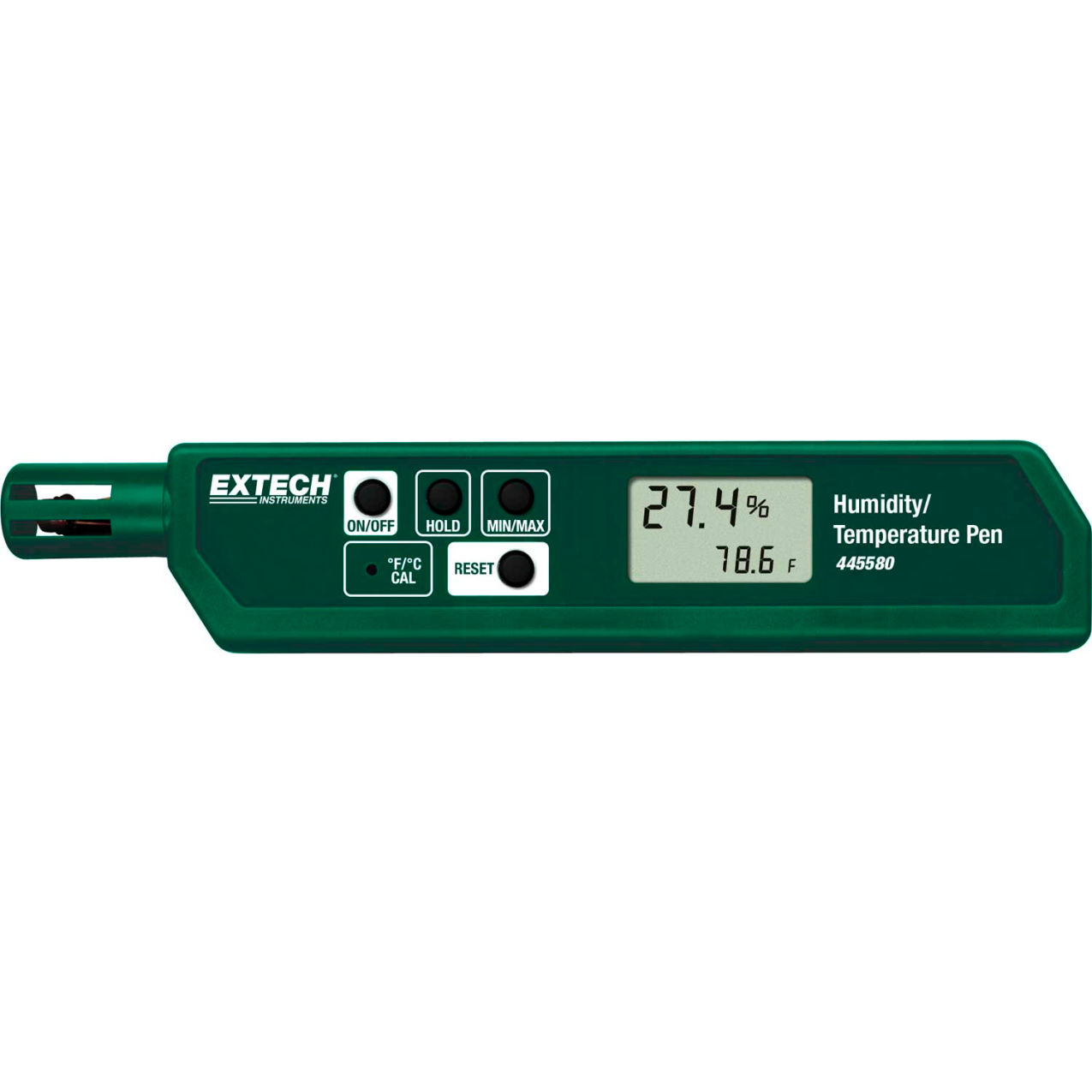 445580-NIST Humidity/Temperature Pen, Green NIST Certified