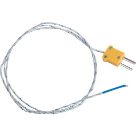 Bead Wire Type K Temperature Probe, Type K, Stainless Steel, 1.5"L