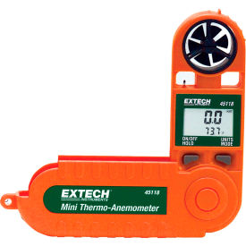 Mini Thermo-Anemometer, Orange/Green, Vane Sensor, 5.25"L