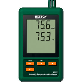 Humidity/Temperature Datalogger, Green, SD Card, Universal AC