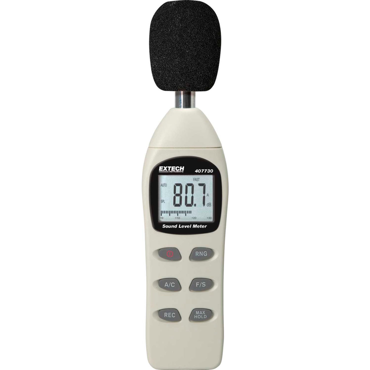 Digital Sound Level Meter, Plastic, 4 AAA batteries, NIST Certified