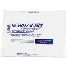 Cold Bricks, 64 Oz., 11-1/4"L x 9-1/4"W x 1"H, White/Blue, 12/Pack