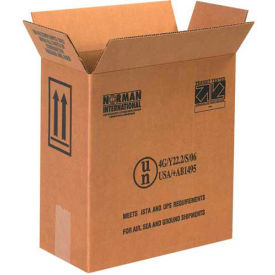 Haz Mat Boxes Two 1 Gal. Plastic Jugs, 12"L x 6"W x 12-3/4"H, Kraft, 20/Pk
