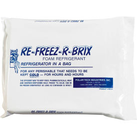 Cold Bricks, 64 Oz., 9"L x 8"W x 1-1/2"H, White/Blue, 6/Pack