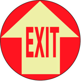 Glow Floor Sign - Exit w/ Arrow