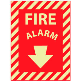 Rigid Plastic Glow Sign 12x9 - Fire Alarm