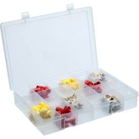 Large Plastic Compartment Box LP24-CLEAR - 24 Compartments, 13-1/8x9x2-5/16