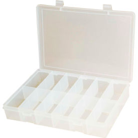 Small Plastic Compartment Box - 12 Compartments 10-13/16"L x 6-3/4"W x 1-3/4"H