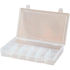 Small Plastic Compartment Box - 13 Compartments 10-13/16"L x 6-3/4"W x 1-3/4"H