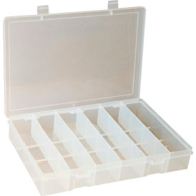 Small Plastic Compartment Box SP6-CLEAR - 6 Compartments 10-13/16"L x 6-3/4"W x 1-3/4"H