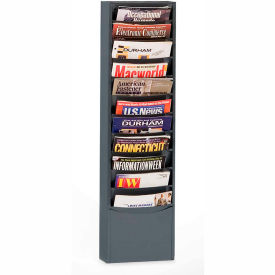 11 Pocket Vertical Literature Rack - Gray