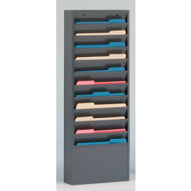 11 Pocket Medical Chart & Special Purpose Literature Rack - Gray
